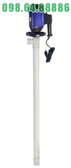 Bơm thùng phuy JDT-600W-PTFE chuyên dùng cho axit, kiềm